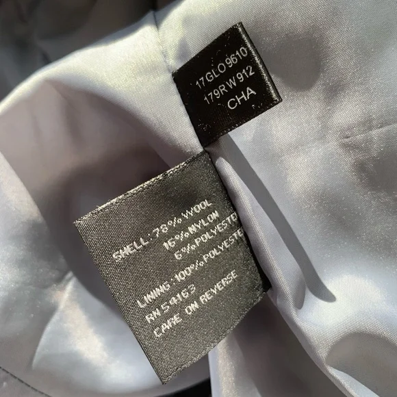 Kenneth Cole Wool Classy Button Down Dress Pea Coat Single Breasted Gray 12 - Picture 14 of 16